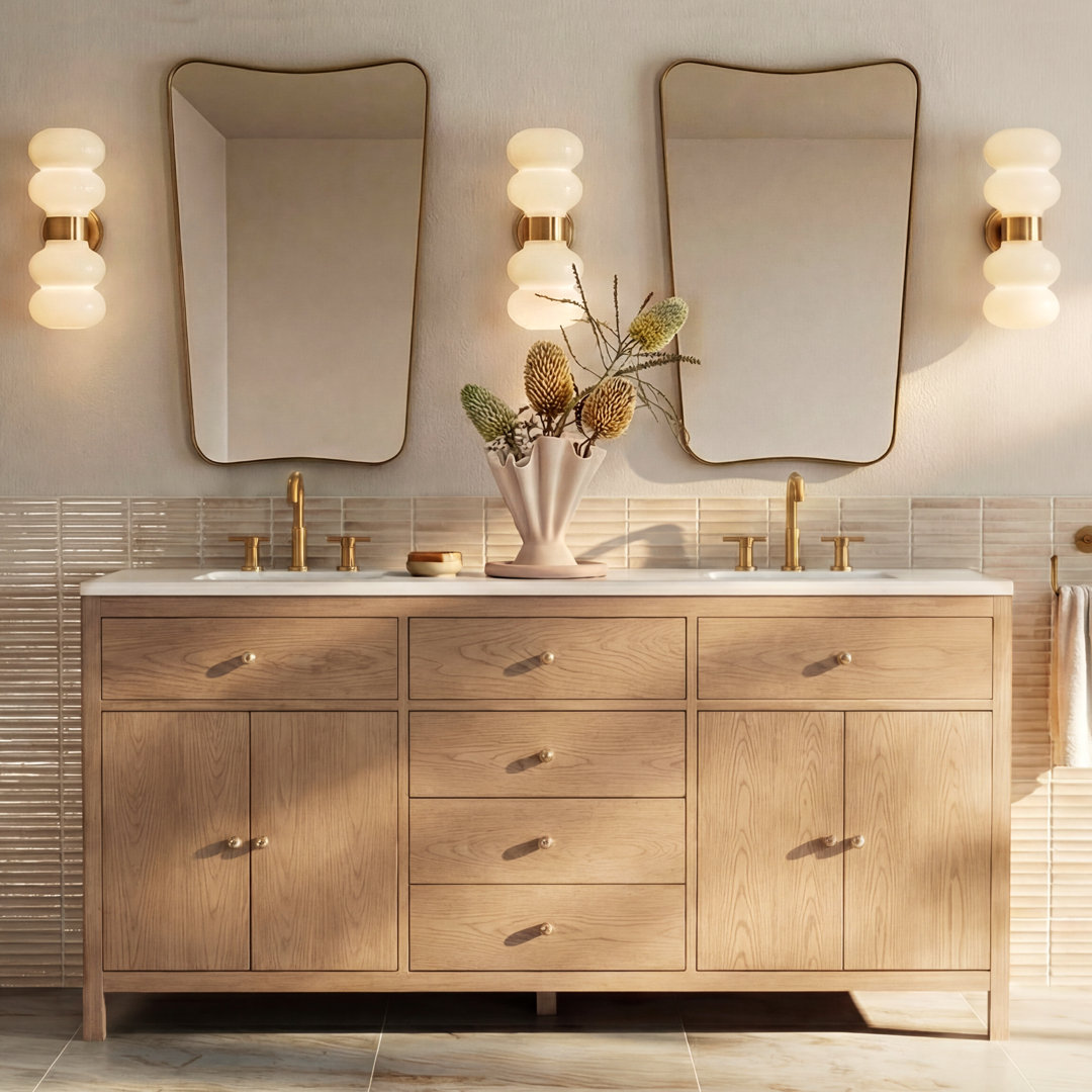 Celine 72 in Double Sink Bathroom Vanity with Quartz Top